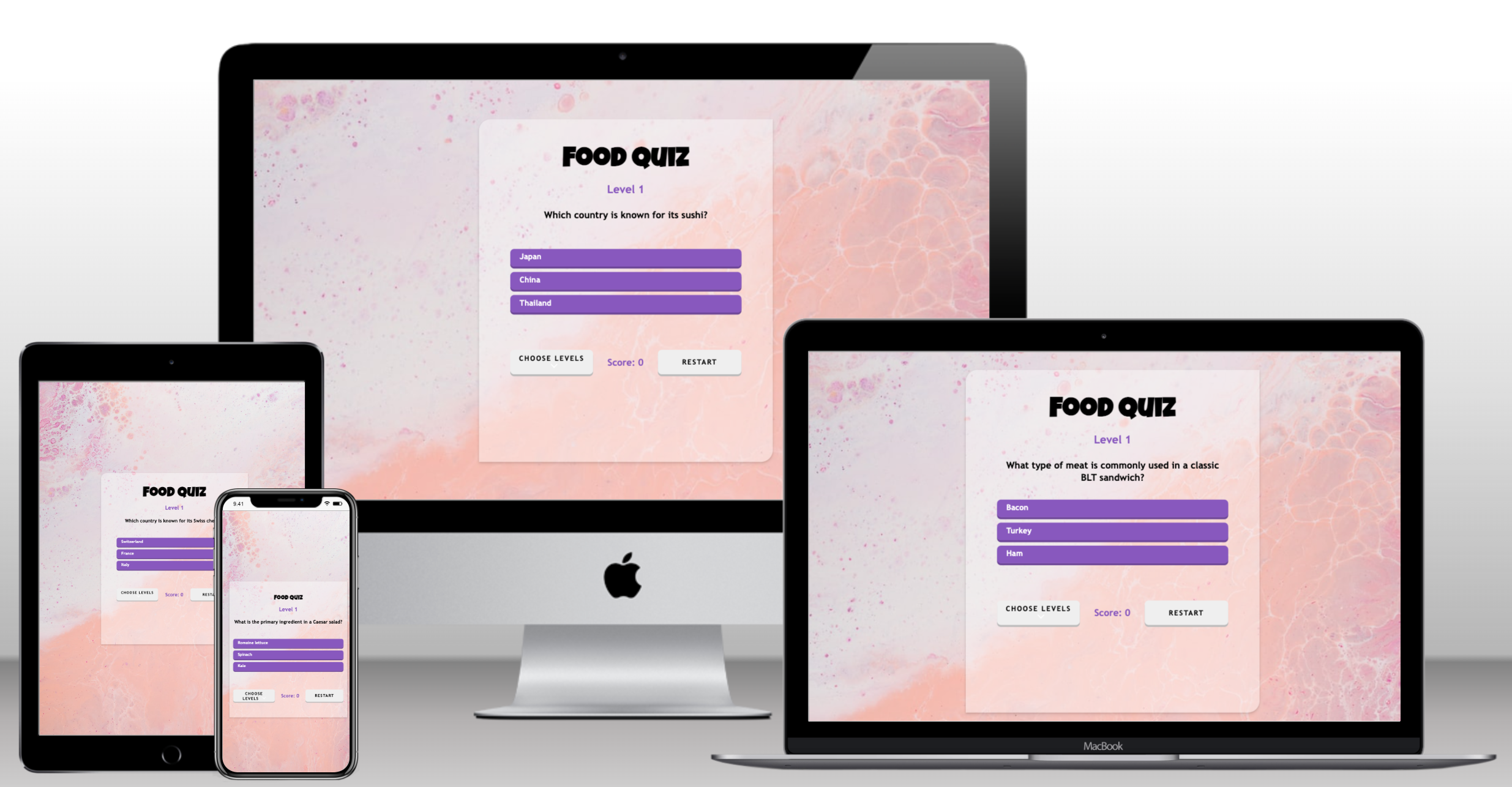 Food Quiz API